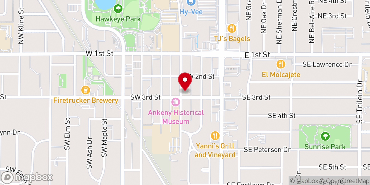 Map showing location of Ankeny Church of Christ