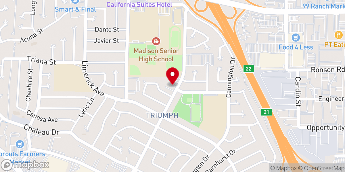 Map showing location of Reformation Lutheran Church