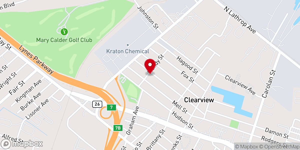 Map showing location of Friendship Baptist Church