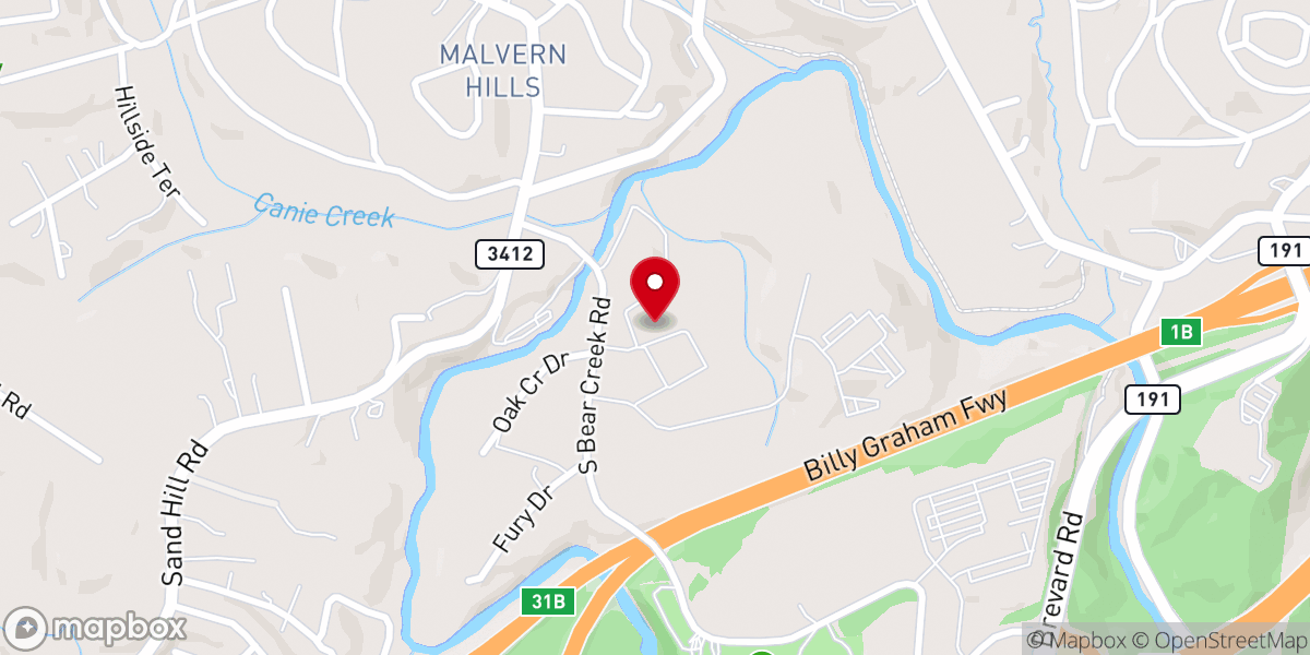 Map showing location of Genesis Church AVL