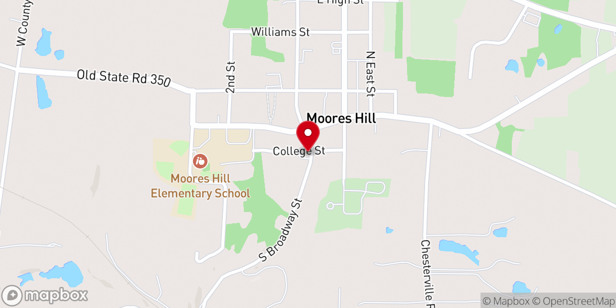 Map showing location of Baptist Churches