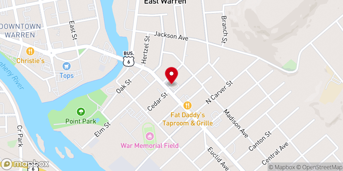 Map showing location of Country Fair - Pennsylvania & Buchanan