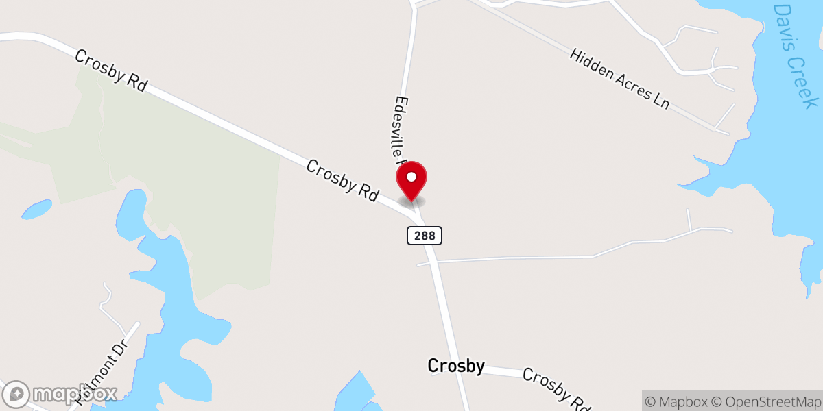 Map showing location of Piney Neck Church