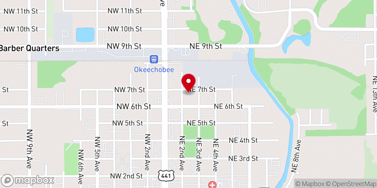 Map showing location of Ember Recovery Center