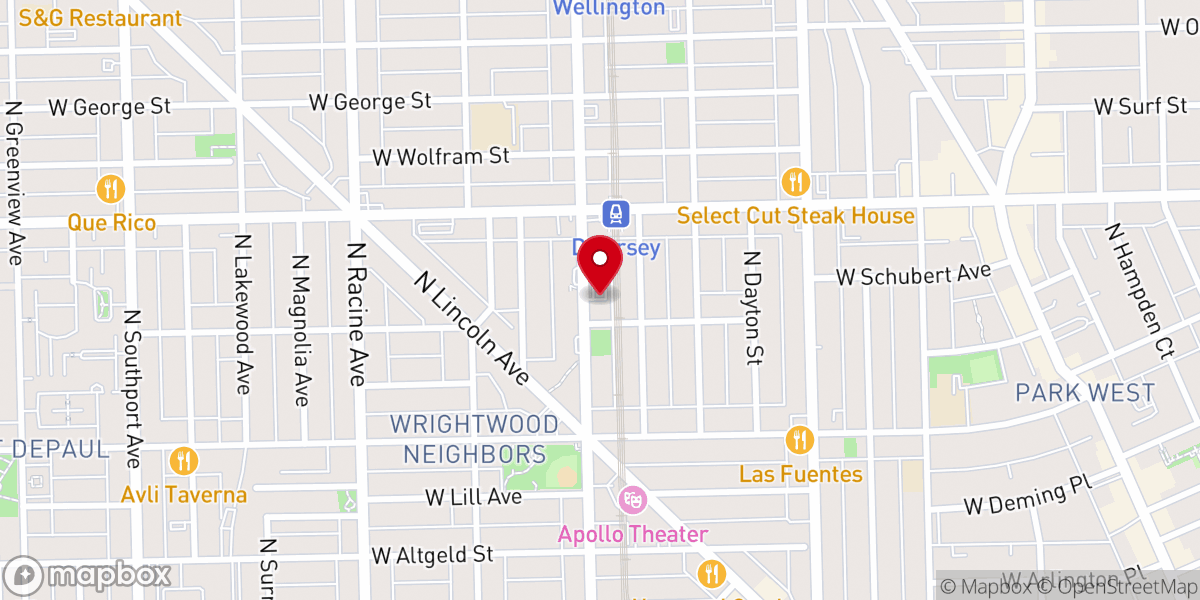 Map showing location of Lincoln Park Greek Fest