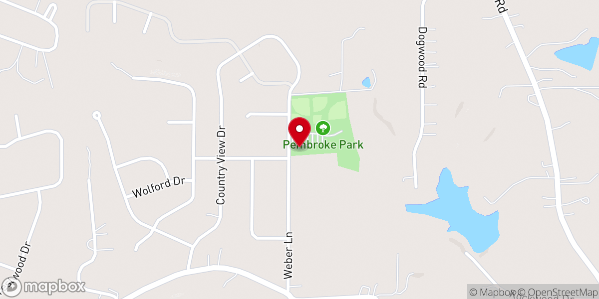 Map showing location of Floyds Knobs Community Club
