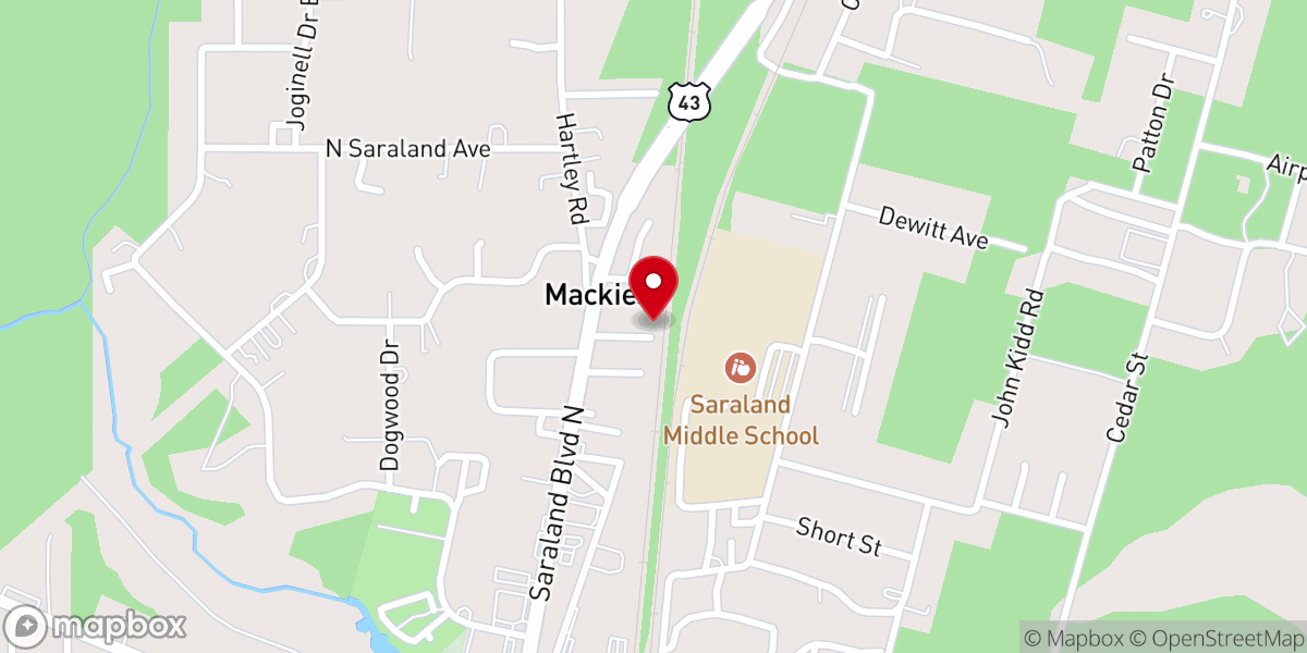 Map showing location of Gospel of Jesus Ministries