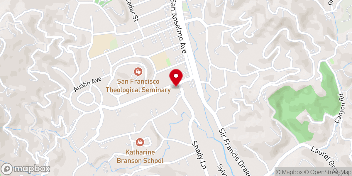 Map showing location of St. Anselm Catholic Church
