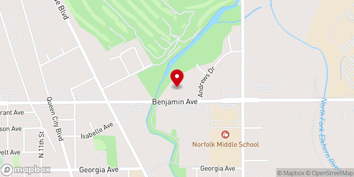 Map showing location of First Baptist Church