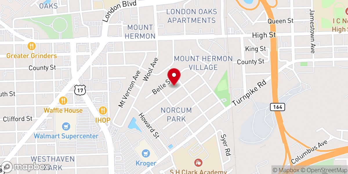 Map showing location of One Love Restoration Ministries