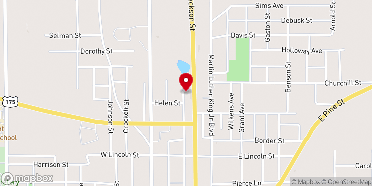 Map showing location of Rising Star Missionary Baptist Church