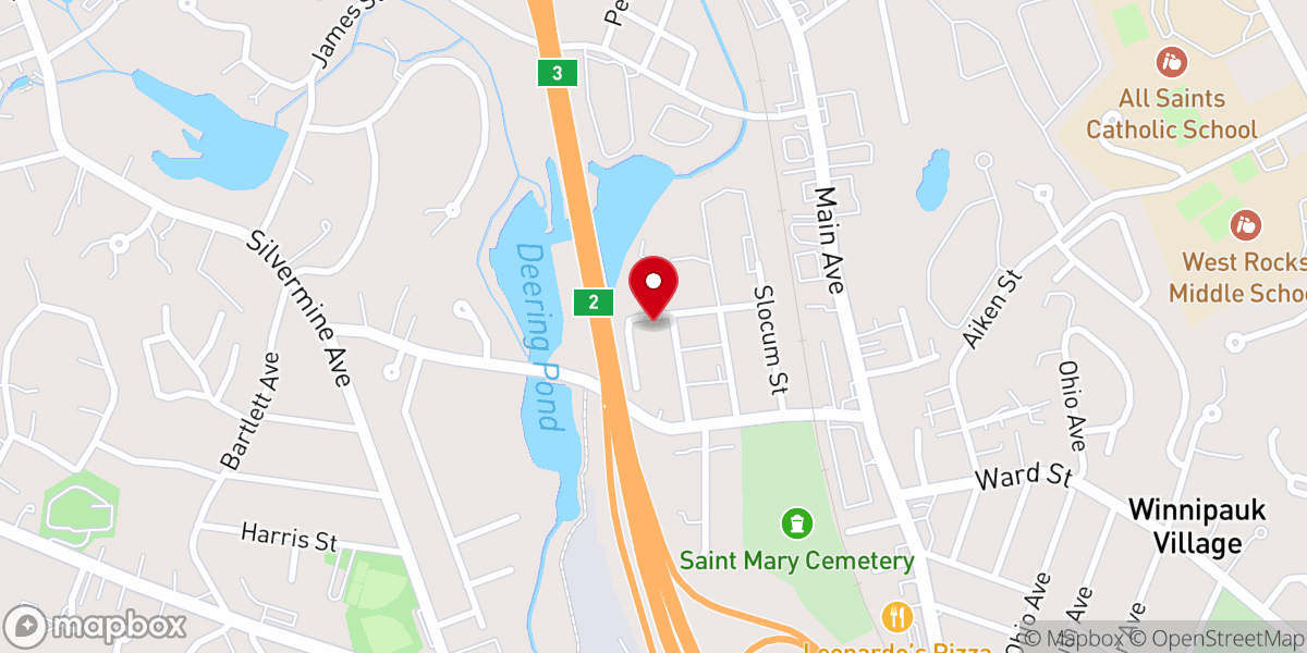 Map showing location of Connecticut Korean Mission Church