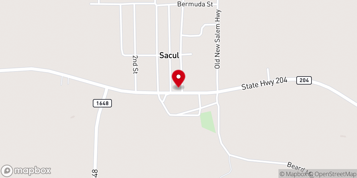 Map showing location of New Faith Church