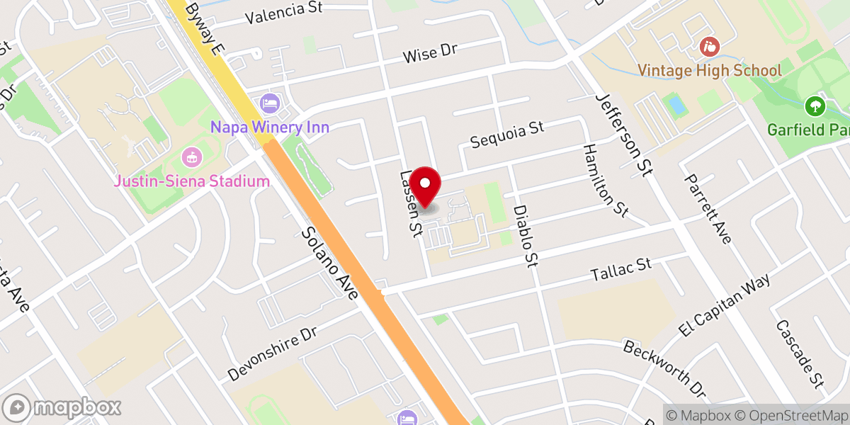 Map showing location of St Apollinaris Parish Office