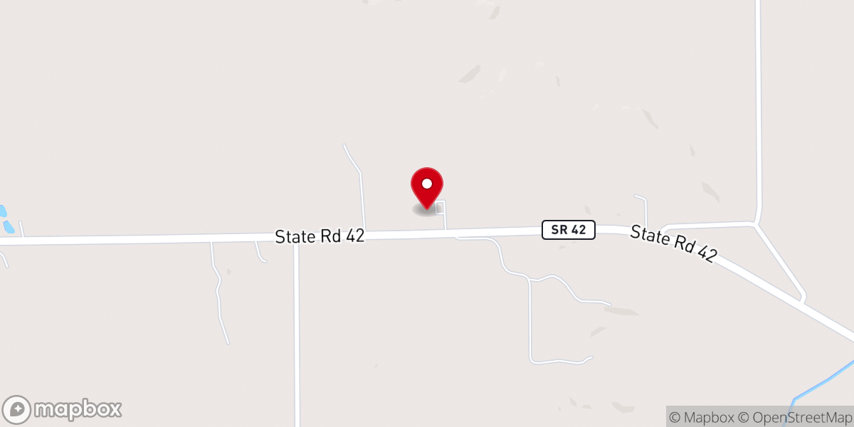 Map showing location of Amity Baptist Church