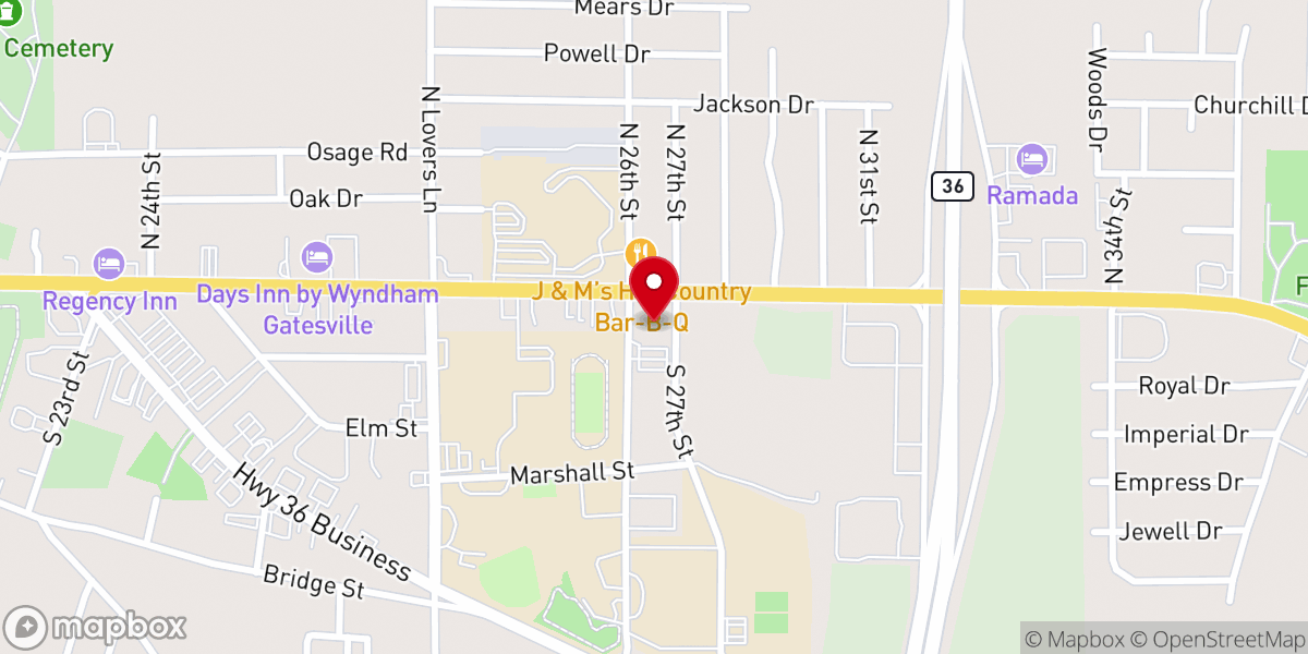 Map showing location of First Methodist Church