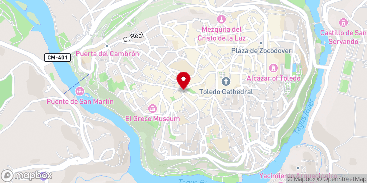 Map showing location of Iglesia de El Salvador