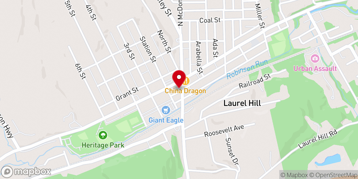 Map showing location of Bacon Jam