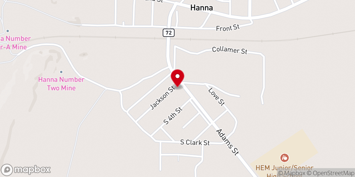 Map showing location of First Baptist Church
