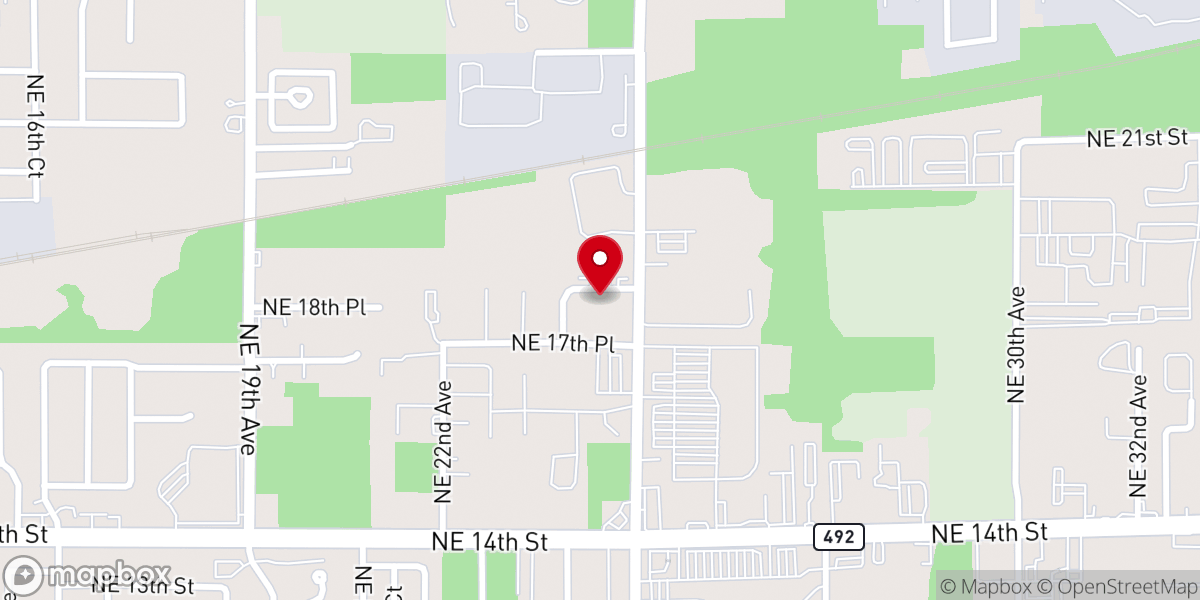 Map showing location of Living Way Ocala Church