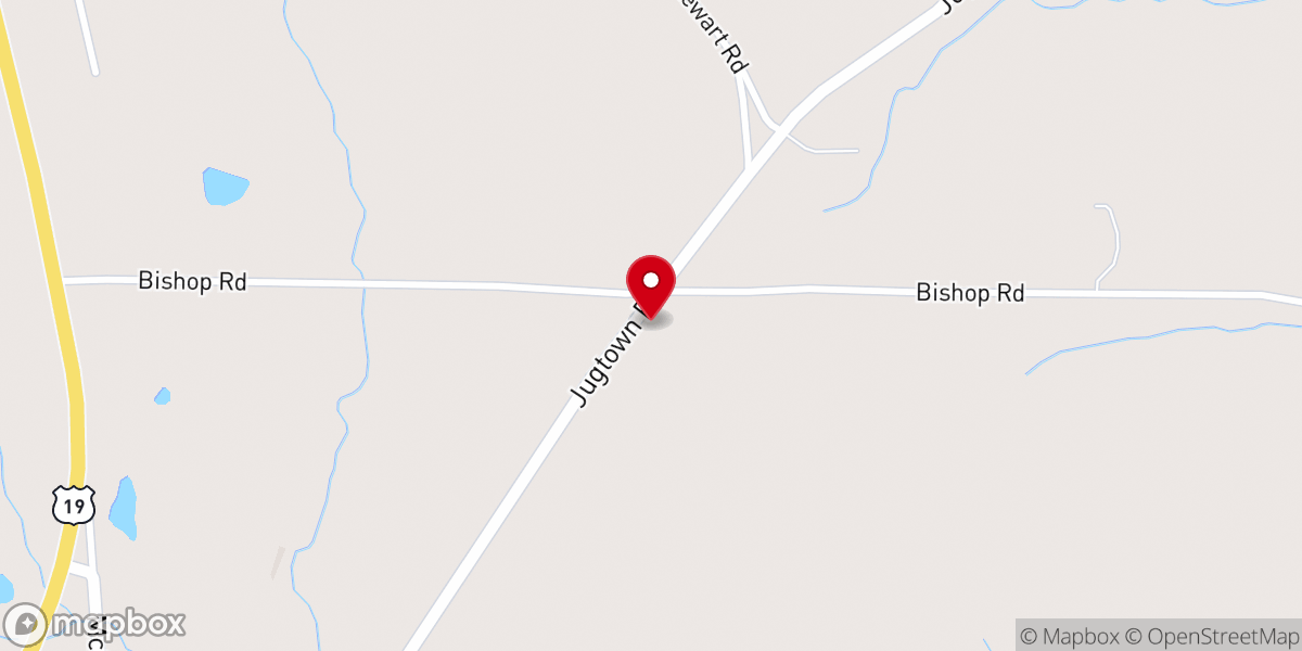 Map showing location of Pritchett Memorial Baptist Church