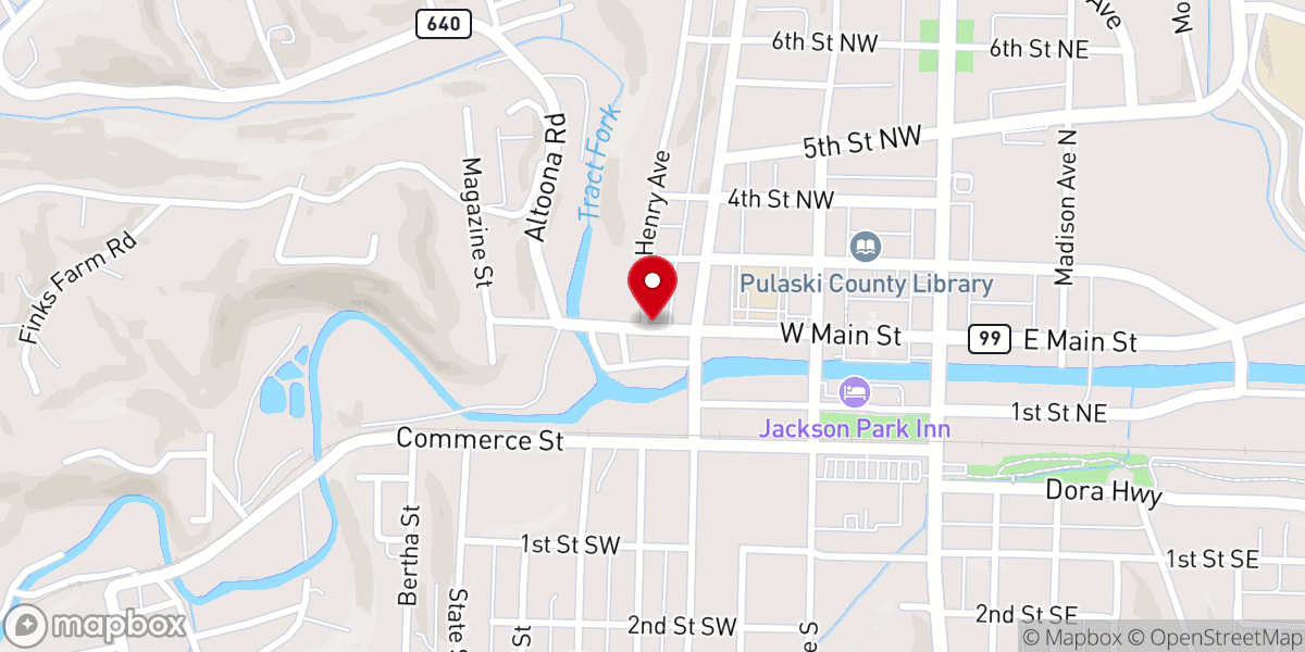 Map showing location of New Century Methodist Church