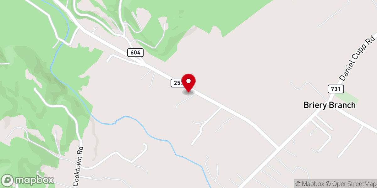 Map showing location of Bethany Mennonite Church