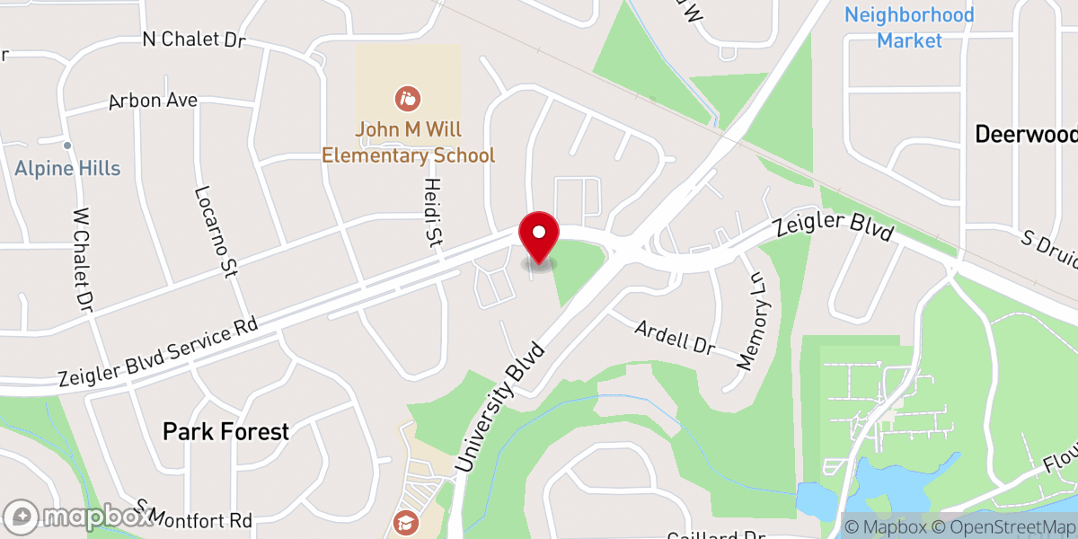 Map showing location of Emmanuel Baptist Church