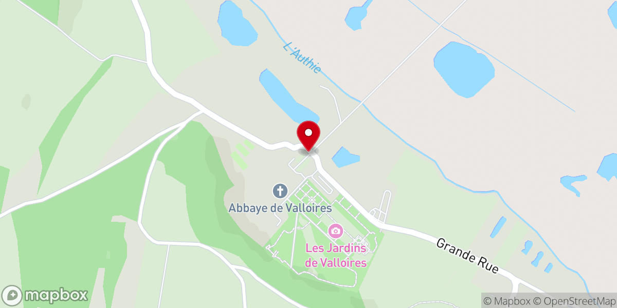 Map showing location of Abbaye de Valloires
