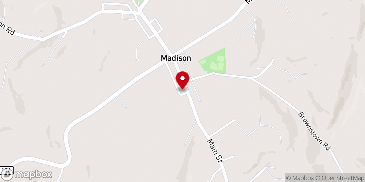Map showing location of Madison United Methodist Church