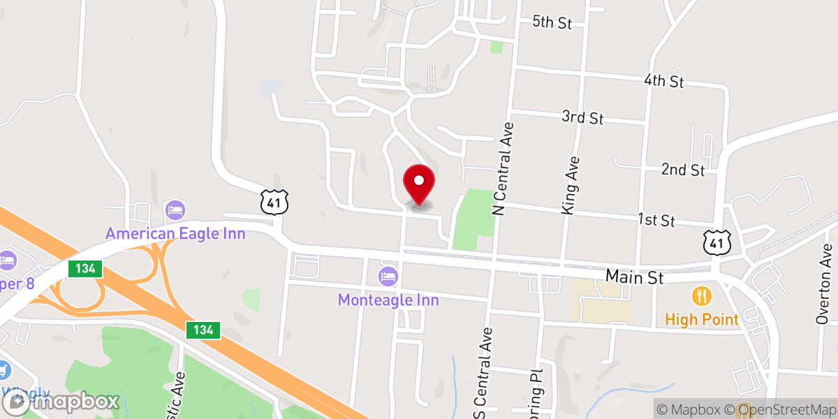 Map showing location of Monteagle Assembly