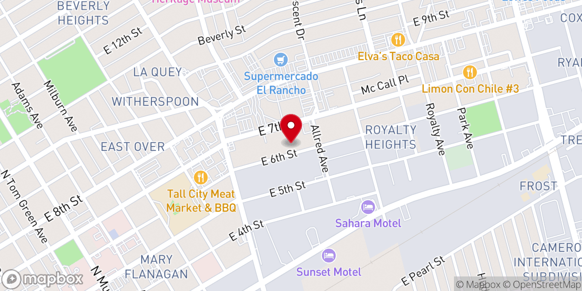 Map showing location of Faith Temple Fellowship