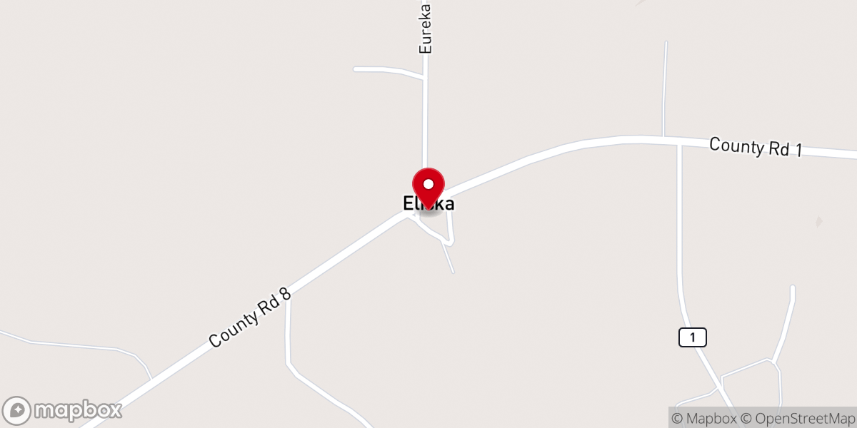 Map showing location of Mount Pleasant Church