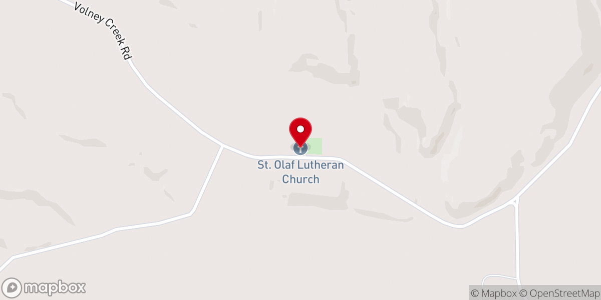 Map showing location of Saint Olaf Lutheran Church