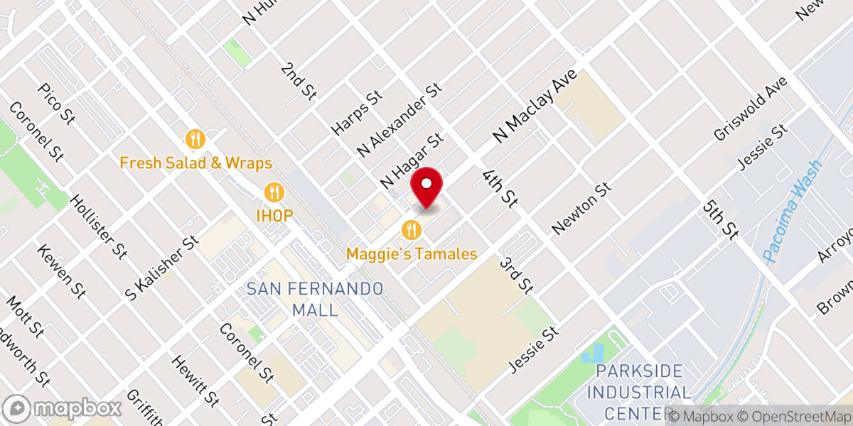 Map showing location of Pentecostal Assembly of God