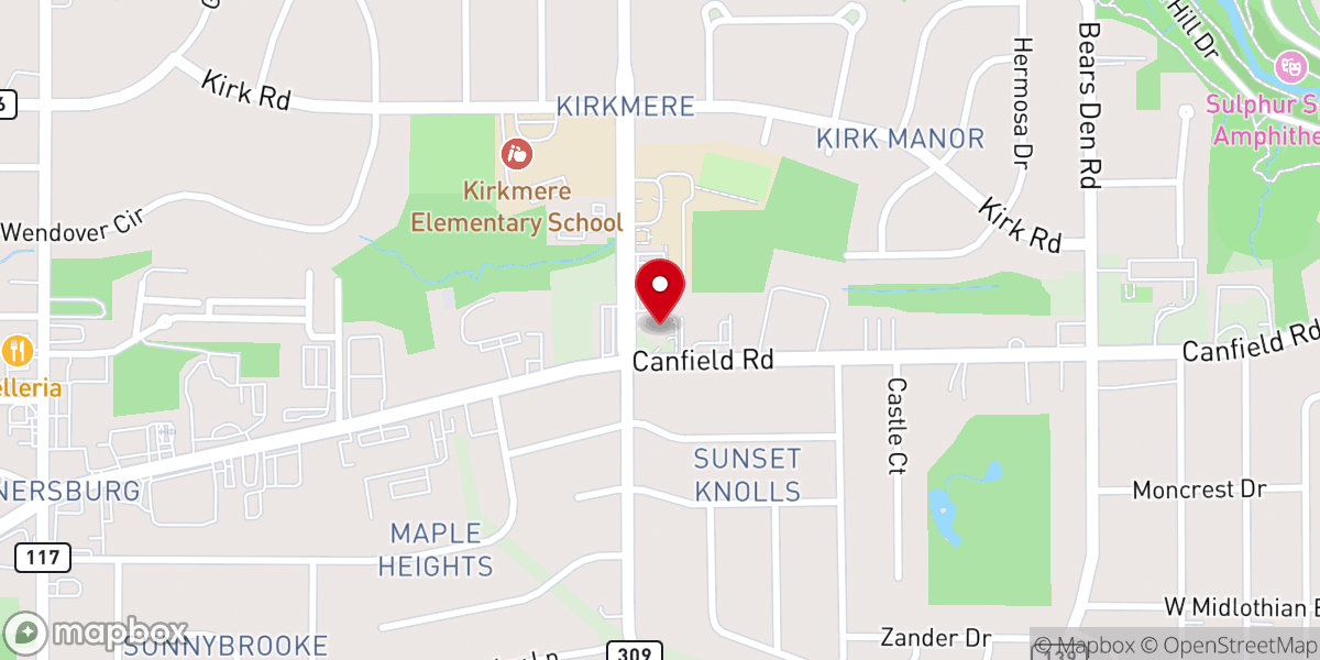 Map showing location of St. Christine Roman Catholic Church