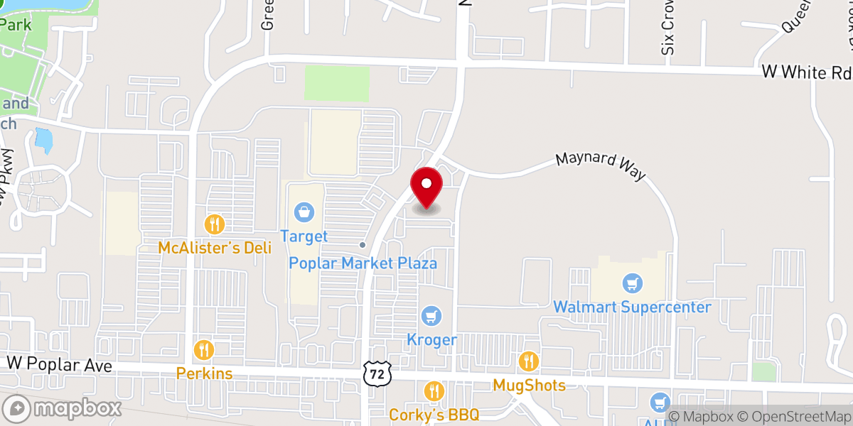 Map showing location of Town Square Vineyard Church
