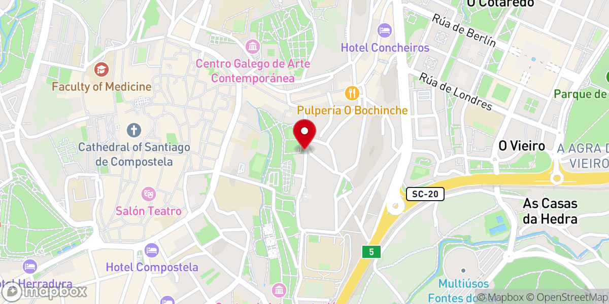 Map showing location of Capilla de San Antoniño