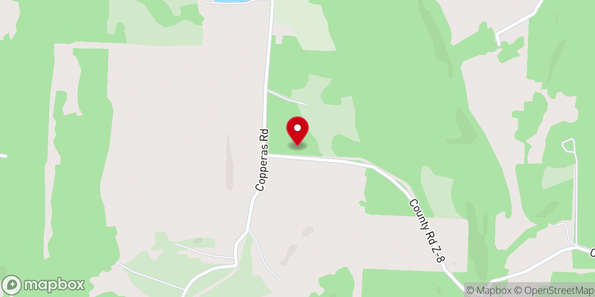 Map showing location of Ozark Hills Honey Farm