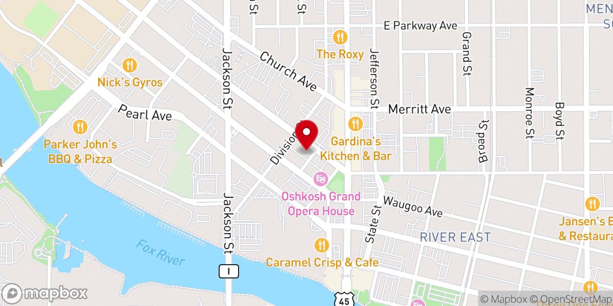 Map showing location of First Congregational Church