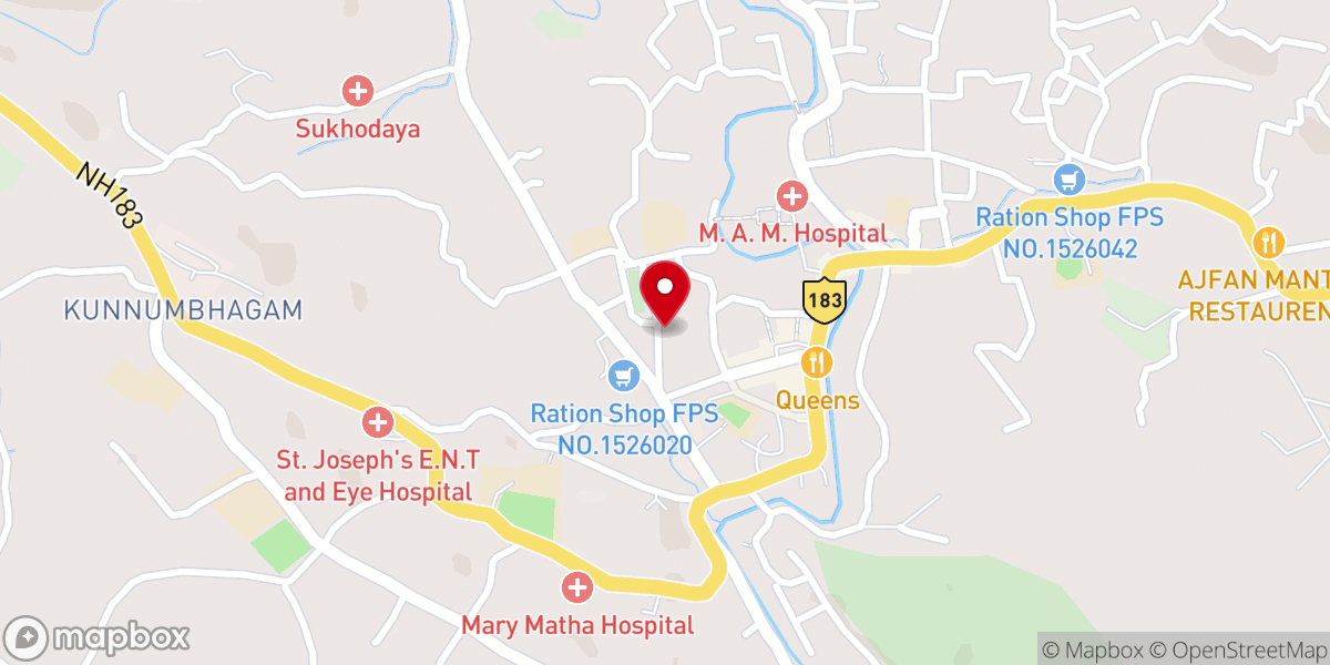 Map showing location of Vimala Book House