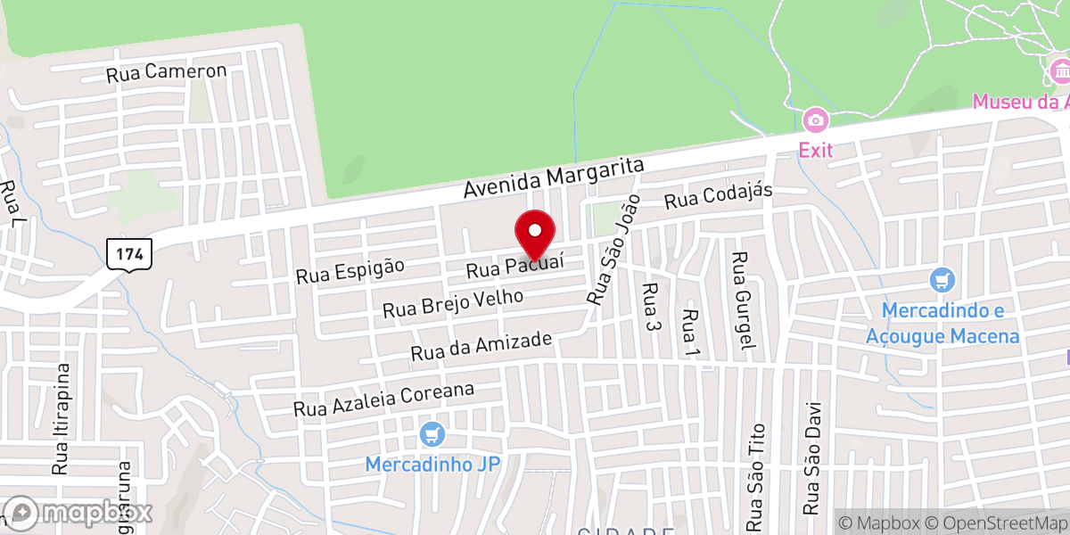 Map showing location of IPUB- Igreja Pentecostal Unida do Brasil