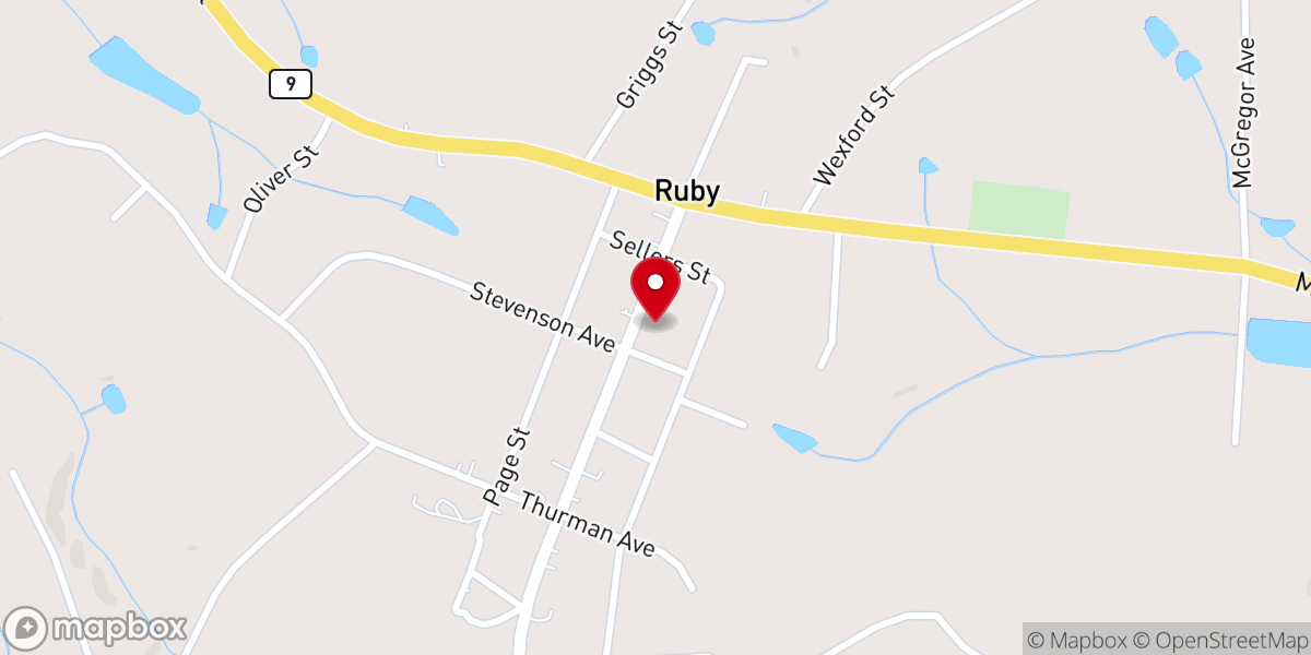 Map showing location of Chesterfield Baptist Association