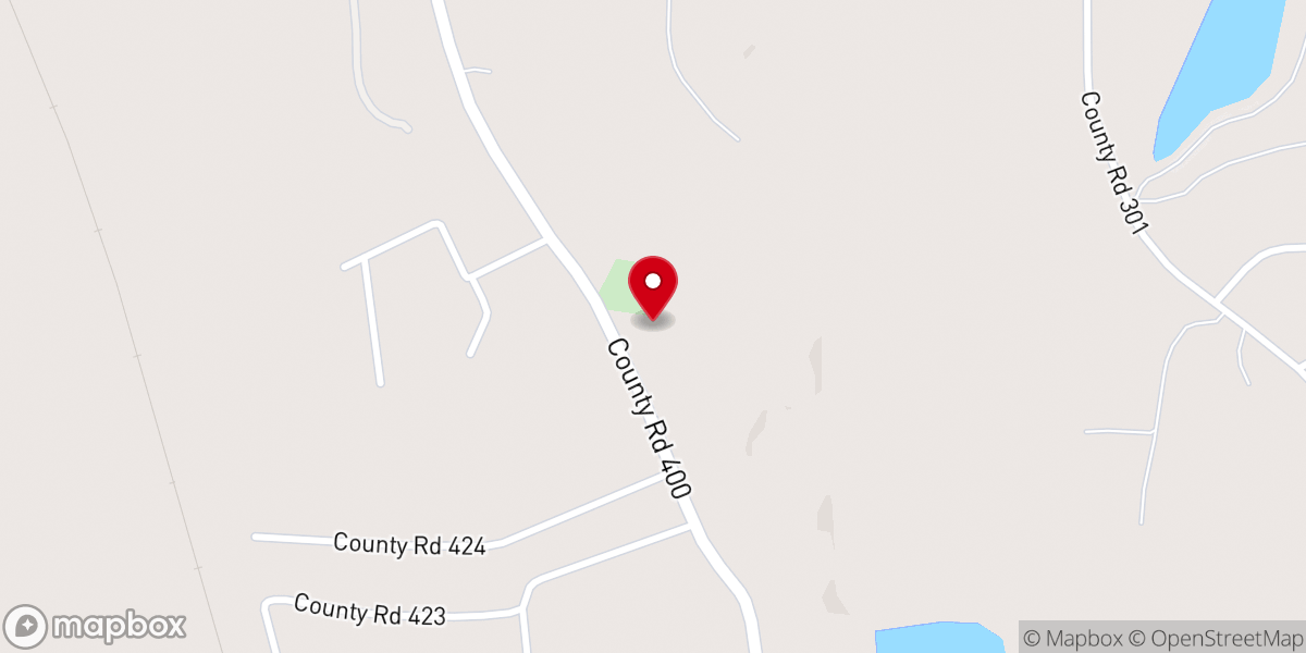 Map showing location of Salem Church