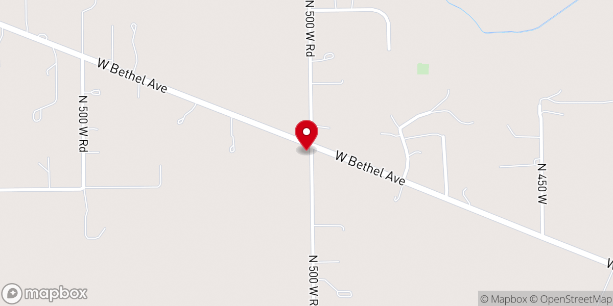 Map showing location of Antioch Church