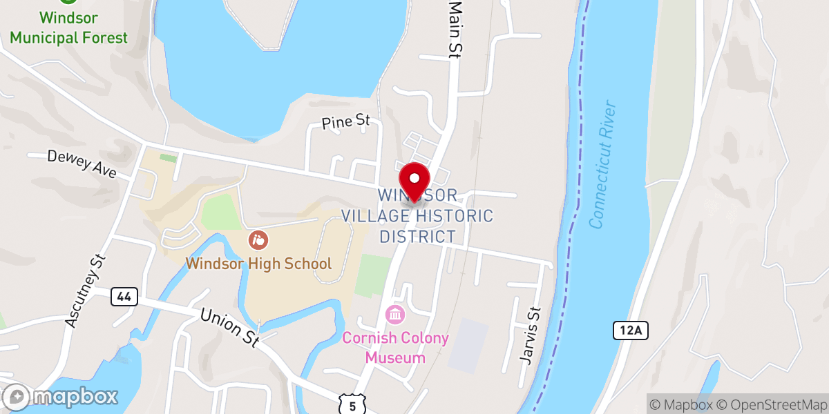 Map showing location of Windsor