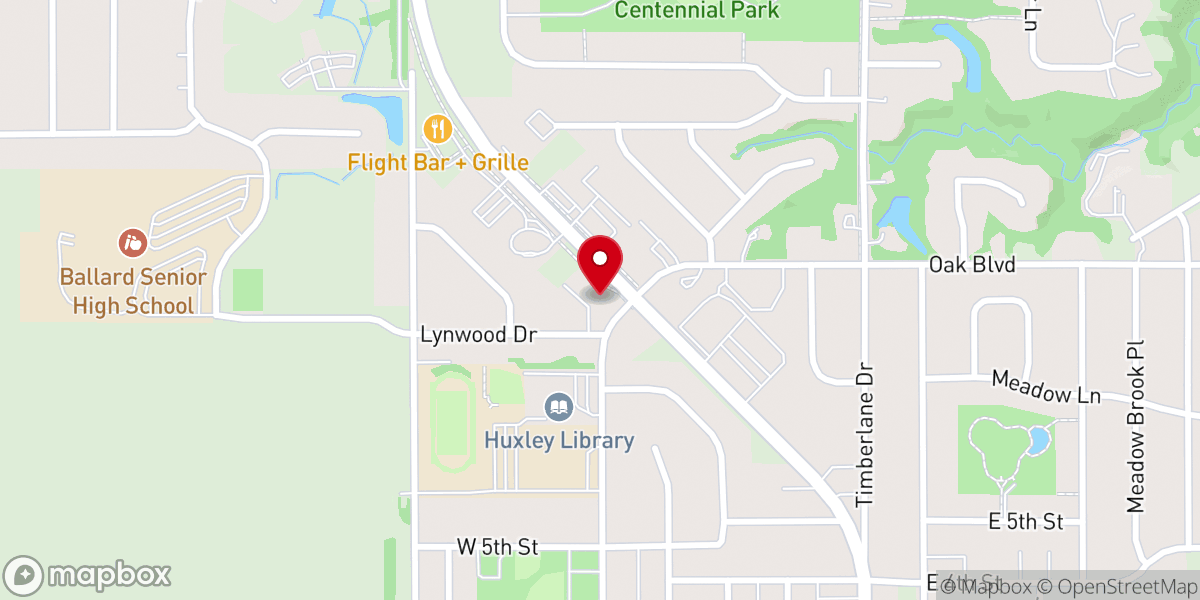 Map showing location of Trinity United Methodist Church