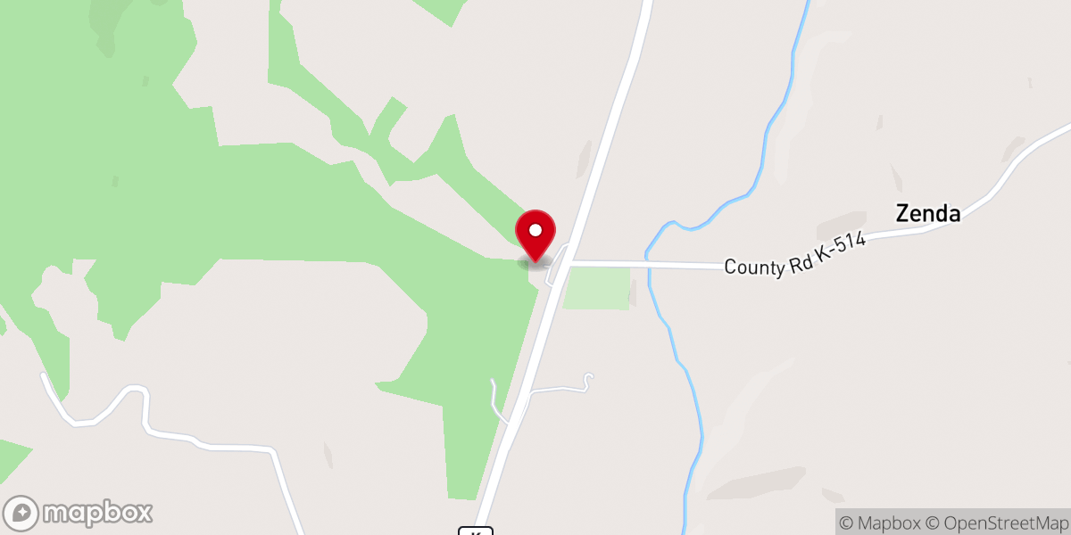Map showing location of Gentry Church