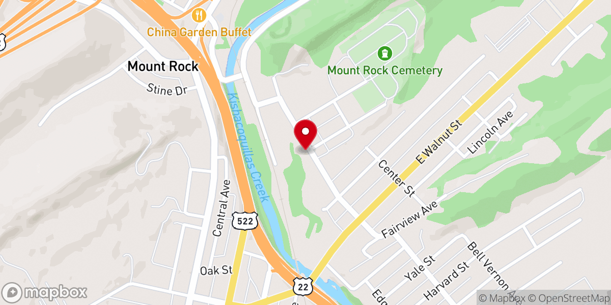 Map showing location of Mt Rock Evangelical Methodist Church