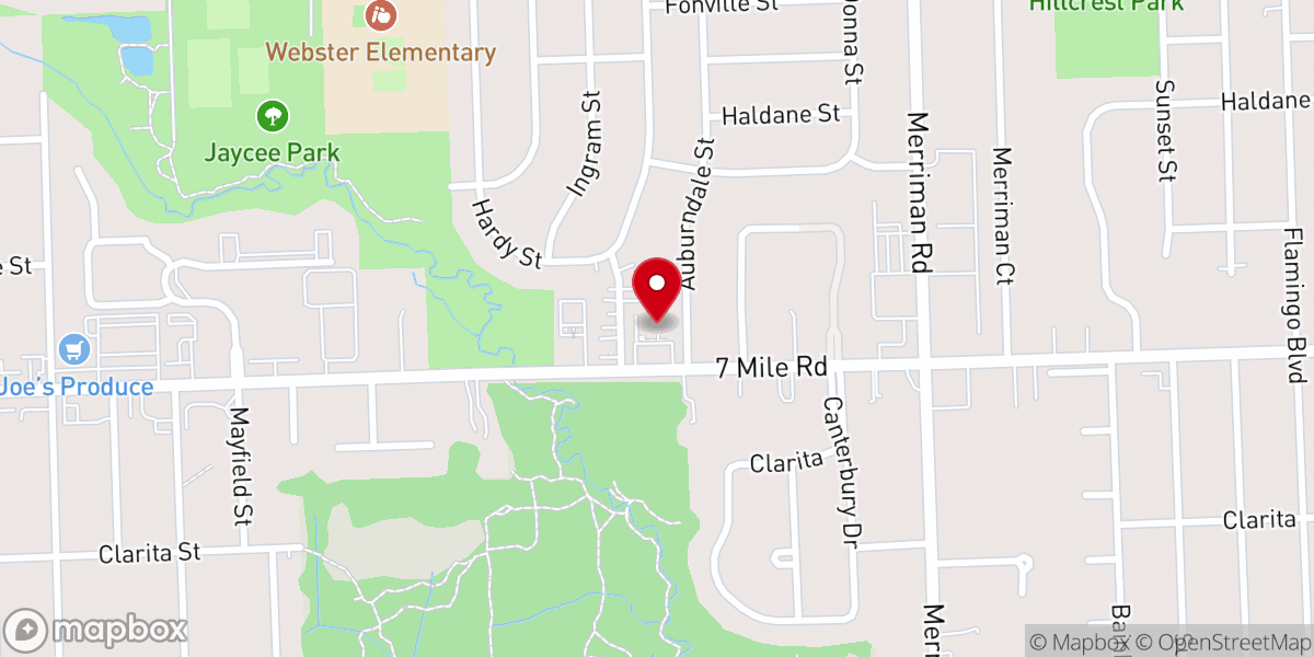 Map showing location of Four Winds Church